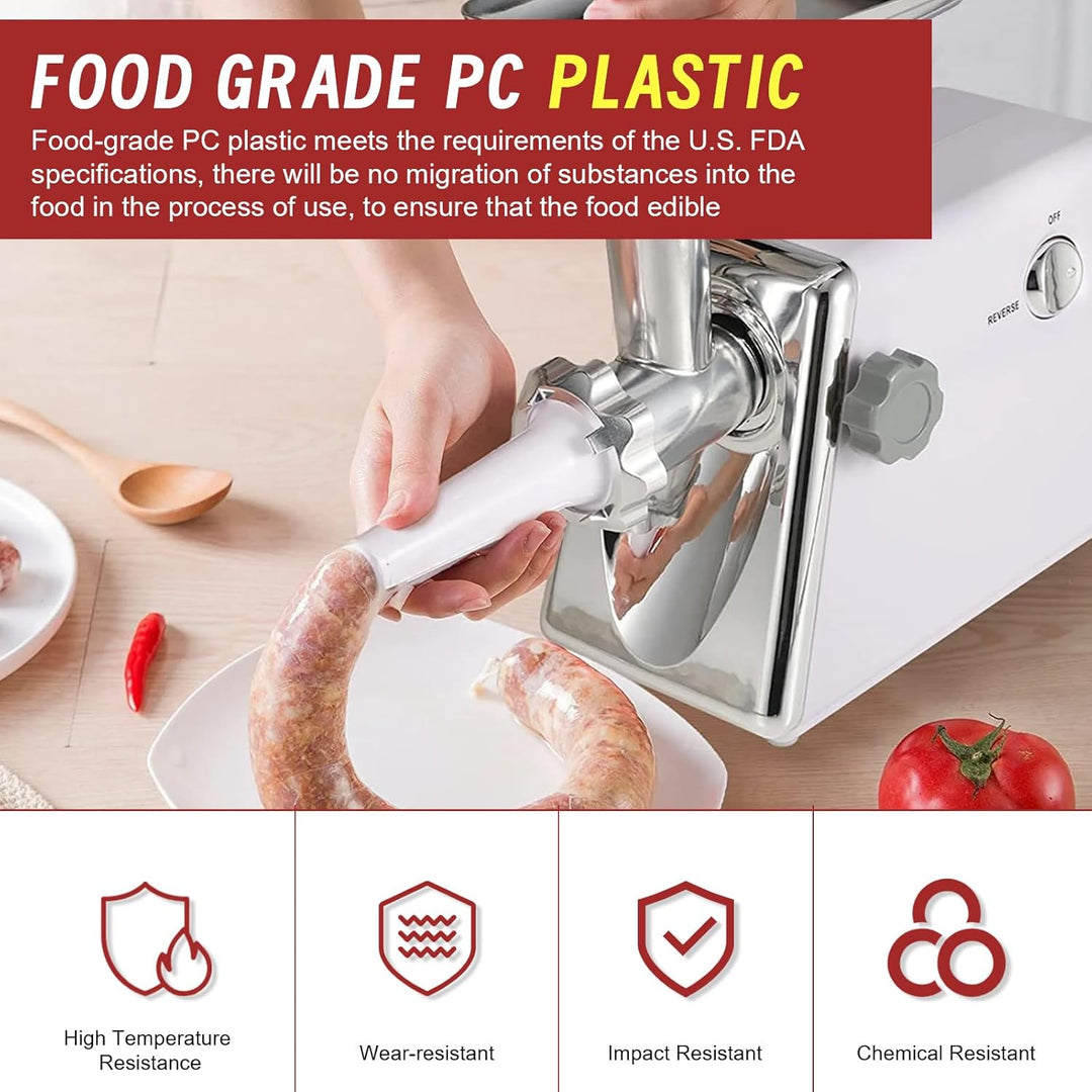 Standmixer Wurstfüller Kit Ersatz für KitchenAid FGA Food Fleischwolf Aufsatz, Wurstfüllröhren, komp