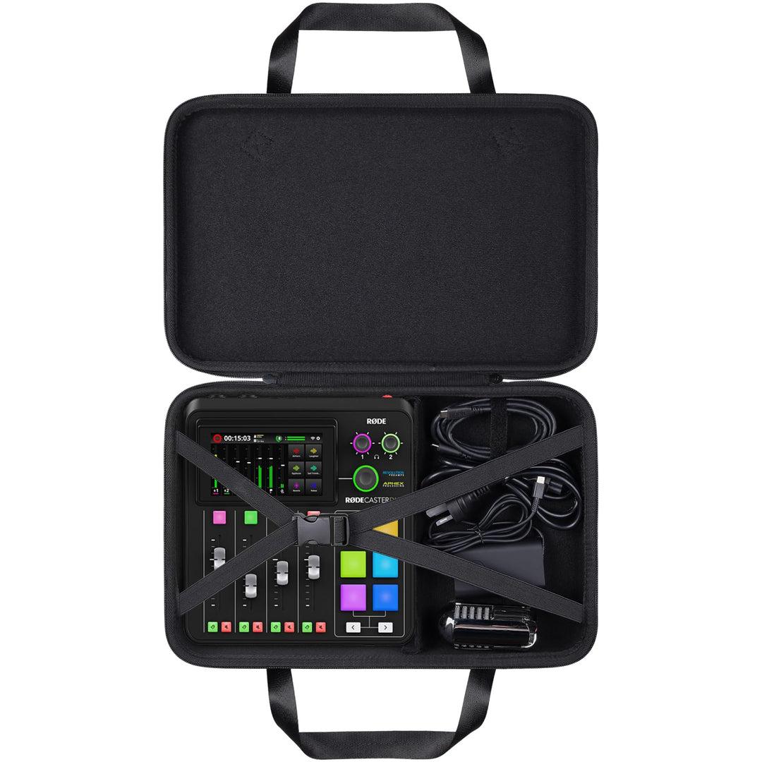 Khanka Hartschalen-Tragetasche, kompatibel mit RØDECaster Pro II All-in-One-Produktion, schützende A
