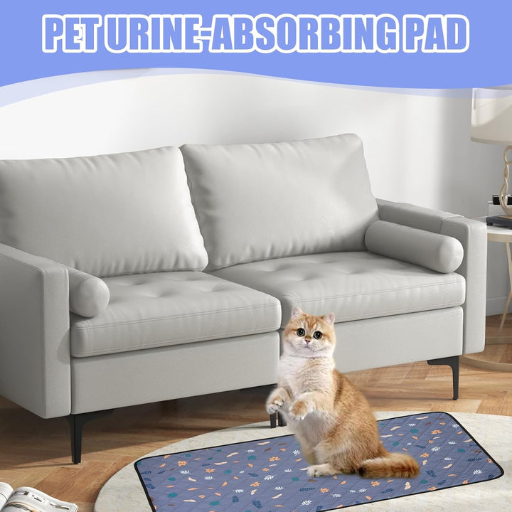 2 Pack Waschbare PIPI Pads für Kaninchen: 120 x 61cm Wiederverwendbare PIPI Matten, rutschfest Wasch