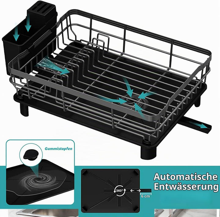 Geschirr Abtropfständer Abtropfgestell Geschirr Metall Geschirrkorb für Spüle Geschirrtrockner Abtro