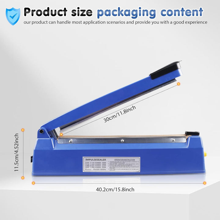 Heisssiegelgerät, 300mm Folienschweissgerät, Bag Sealer, Mini Folienschweissgerät, Plastiktüten Tüte