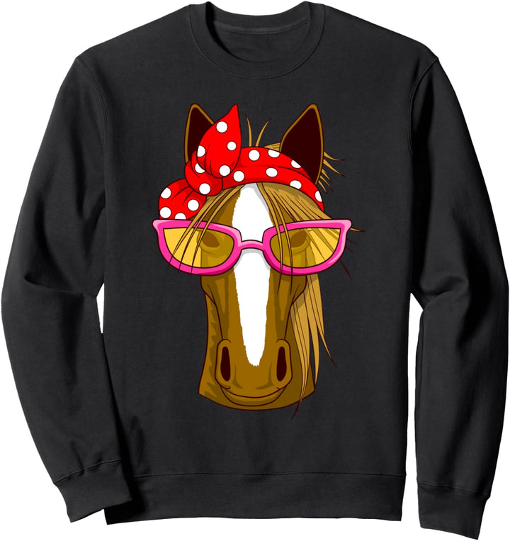 Pferd Kopftuch Pferde Mädchen Sweatshirt