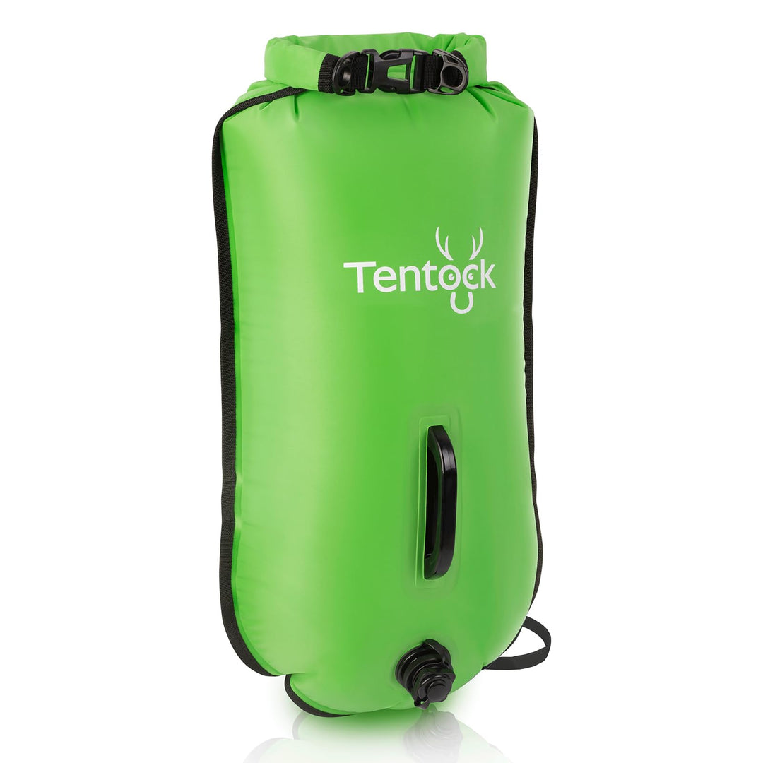 Tentock Schwimmboje 28L Wasserdicht Aufblasbare Trockentasche Schwimmen Sicherheitsschwimmer für Was