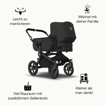 Bugaboo Donkey 5 Mono Kinderwagen, umbaubar zum Doppel- oder Zwillingskinderwagen, verbessertes Desi