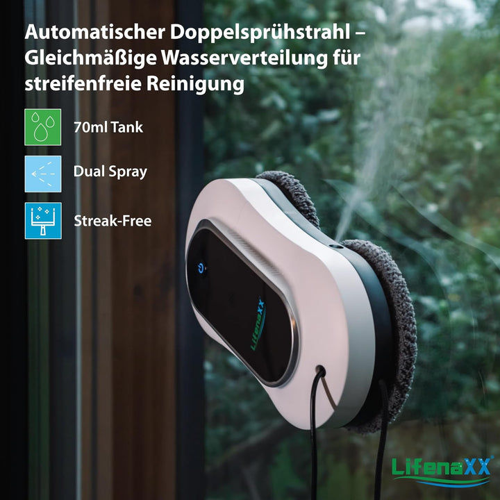 Fortschrittlicher Fensterreinigungsroboter LX-055, elektrischer Fensterreiniger mit 2 Sprühdüsen, ho