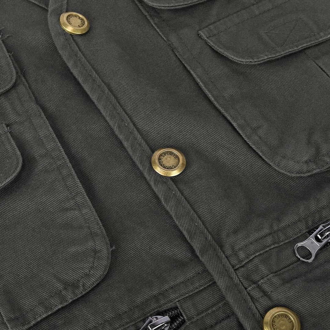 YOUTHUP Weste Herren Anglerweste Outdoor Ärmellose Fotografie Jagd Sportweste Multi-Tasche Leicht Kn