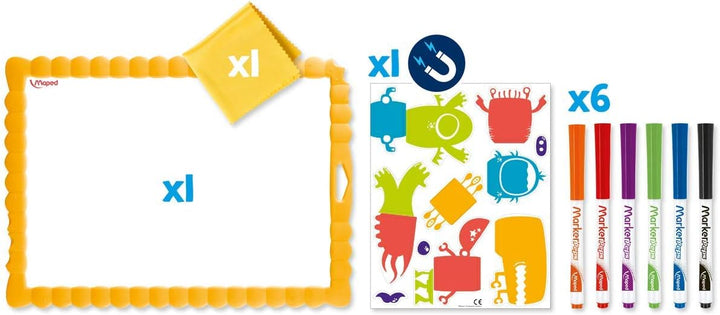 Maped 907100 Creativ Artist Board – magnetisch, Kunststoff, gelb, A4 Künstlertafel magnetisch, Künst