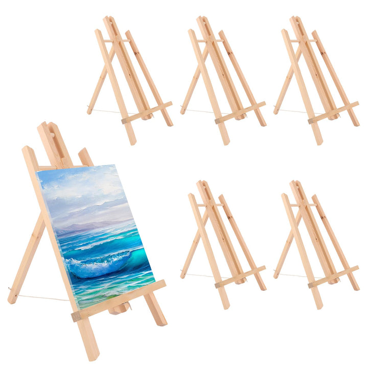 JMIATRY 6Stk Leinwand Ständer 30 cm hoch, Staffelei Tisch, Mini Staffelei Holz Tischstaffelei Holz f