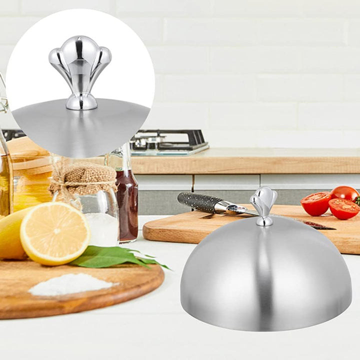HEMOTON Edelstahl Speiseglocke Tellerglocke 30cm Topfdeckel Teppanyaki Deckel Lebensmittel Abdeckung