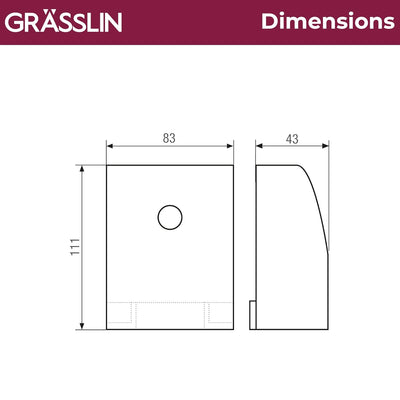 GRÄSSLIN 18.17.0001.1 turnus 200 – Dämmerungsschalter mit integriertem Lichtsensor für Wandaufbau im