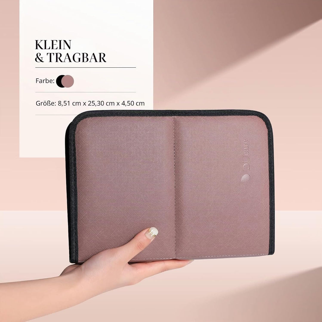 DUcare Make up Pinsel Organizer-Tasche, tragbare Kosmetiktasche für die Reise, Stand Up Cosmetic Bag