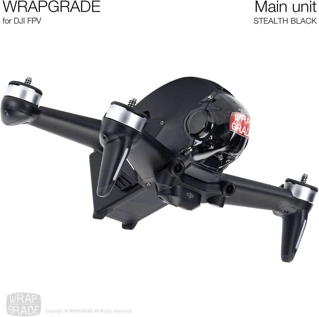 WRAPGRADE Skin Kompatibel mit DJI FPV (Stealth Black)