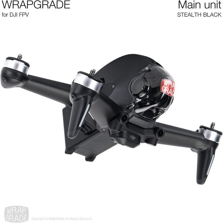 WRAPGRADE Skin Kompatibel mit DJI FPV (Stealth Black)