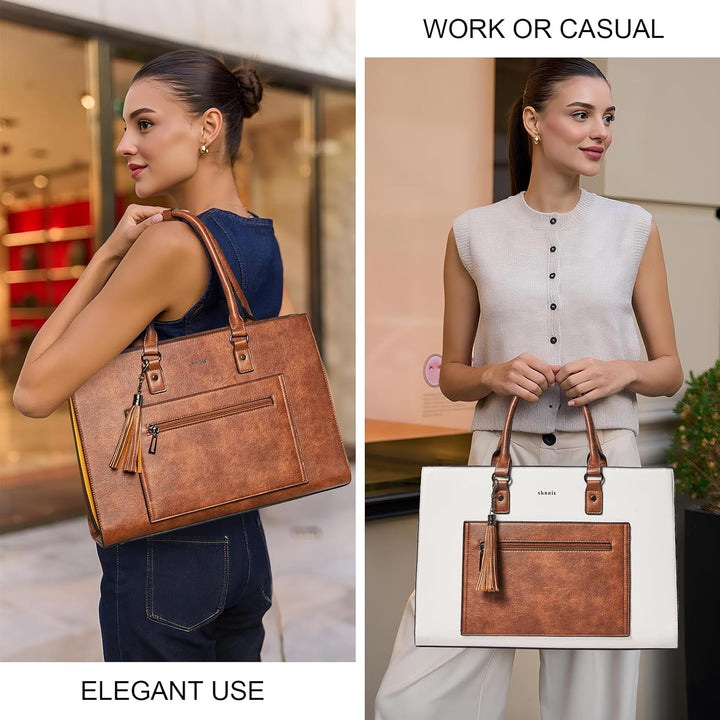 Shrrie Handtasche für Damen, Laptoptasche Aktentasche Arbeitstasche - Businesstasch für Business Bür