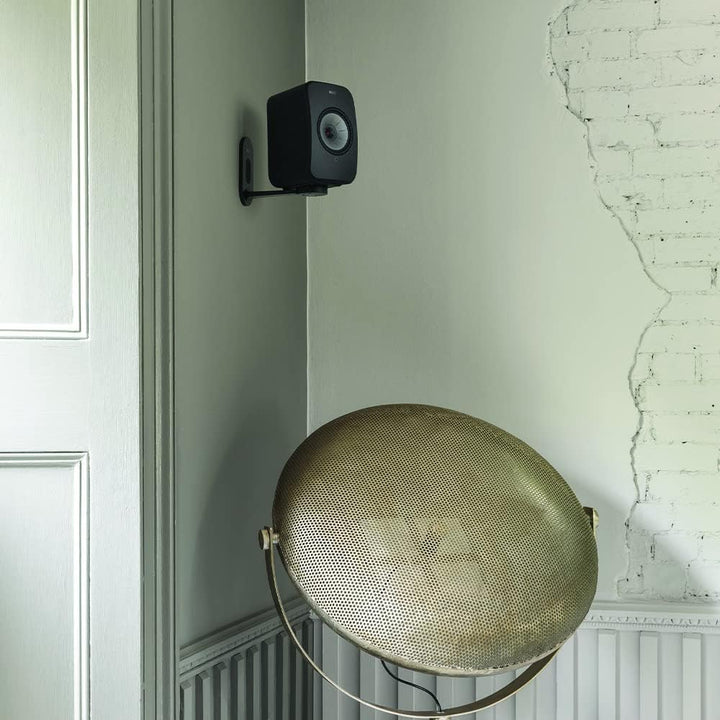 KEF LSX B1 Lautsprecher Wandhalterung Schwarz, Paar | schwenkbar | neigbar | versteckte Kabelführung