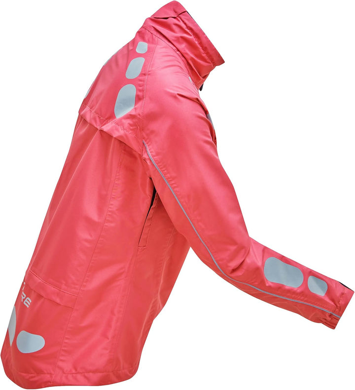 Damen Radsportjacke wasserdicht atmungsaktiv High-Vis - Gelb - Night Eagle, Rosa