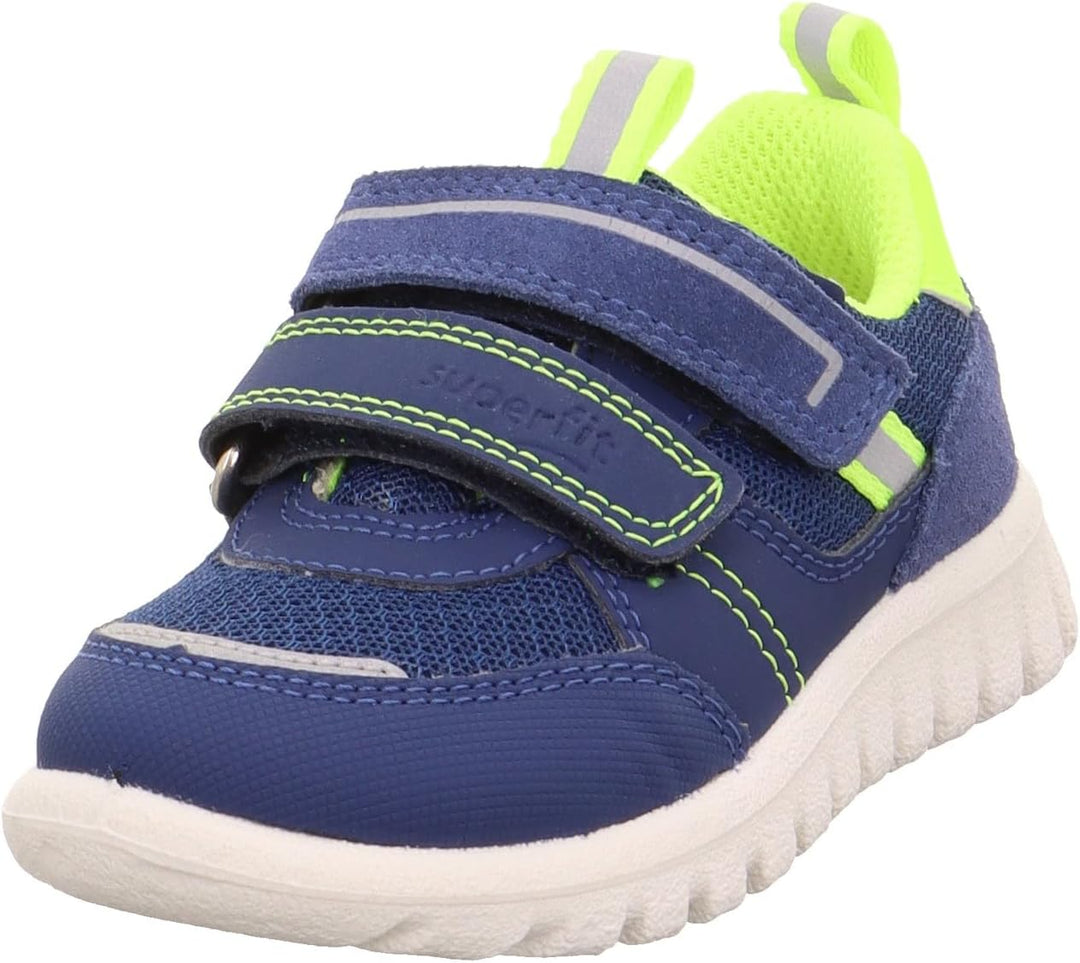 Superfit Jungen Sport7 Mini Sneaker 20 EU Blau Gelb 8050, 20 EU Blau Gelb 8050