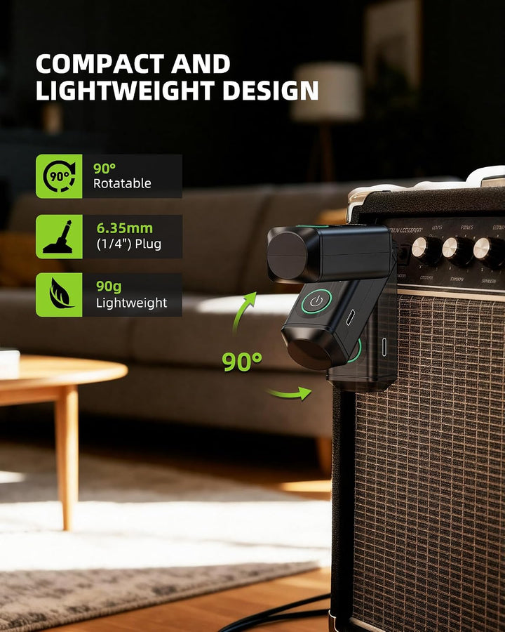 LEKATO iW-30 Bluetooth-Empfänger mit 6,35 mm Klinkenstecker, Mono/Stereo Wireless Audio Receiver, 15