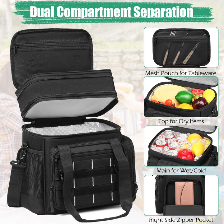 Kühltasche Picknicktasche erweiterbare Isoliertasche Lunchtasche Essen & Getränk Thermotasche für Sc