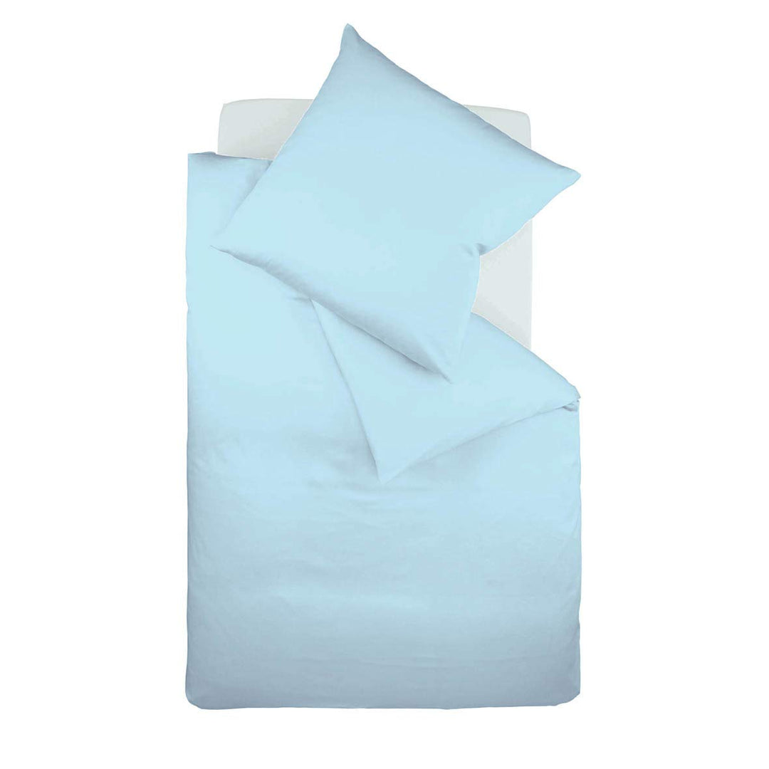 fleuresse Uni-Colours Bettwäsche-Set, Mako Satin, 100 Prozent Baumwolle, Fb. eisblau, 240 x 220 cm T