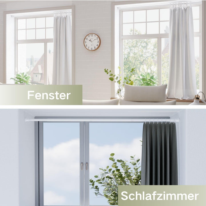 Vorhangstange ohne Bohren Verstellbare Teleskopstange Gardinenstange belastbare Klemmstange zum Ausz