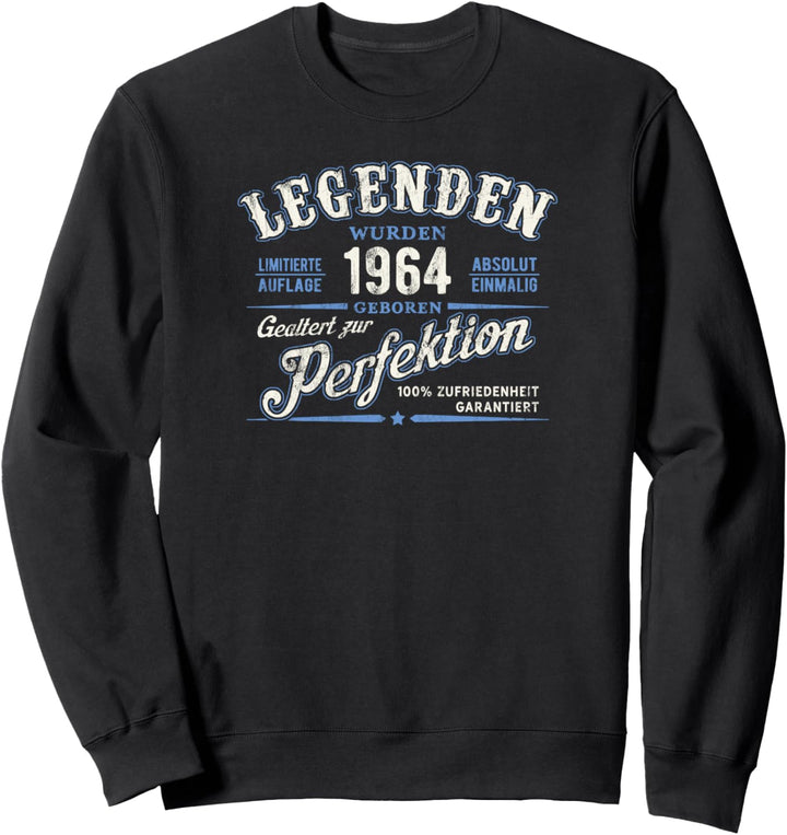 Vintage 60 Geburtstag Geboren 1964 Gealtert Zur Perfektion Sweatshirt