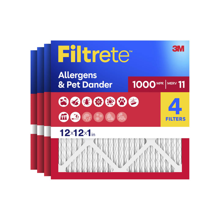 Filtrete 12x12x1 Luftfilter, MPR 1000, MERV 11, Micro Allergen Defense 3 Monate Plissee 1 Zoll Luftf