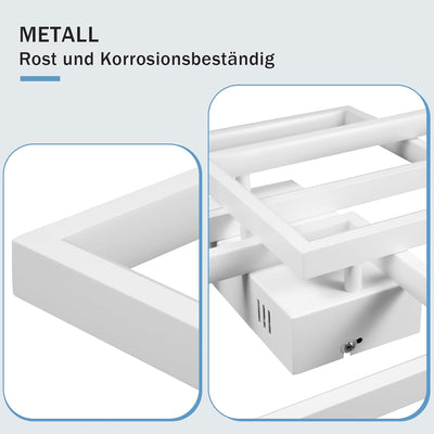 CBJKTX Deckenlampe LED Deckenleuchte dimmbar mit Fernbedienung 63W Weisse Wohnzimmerlampe aus Metall