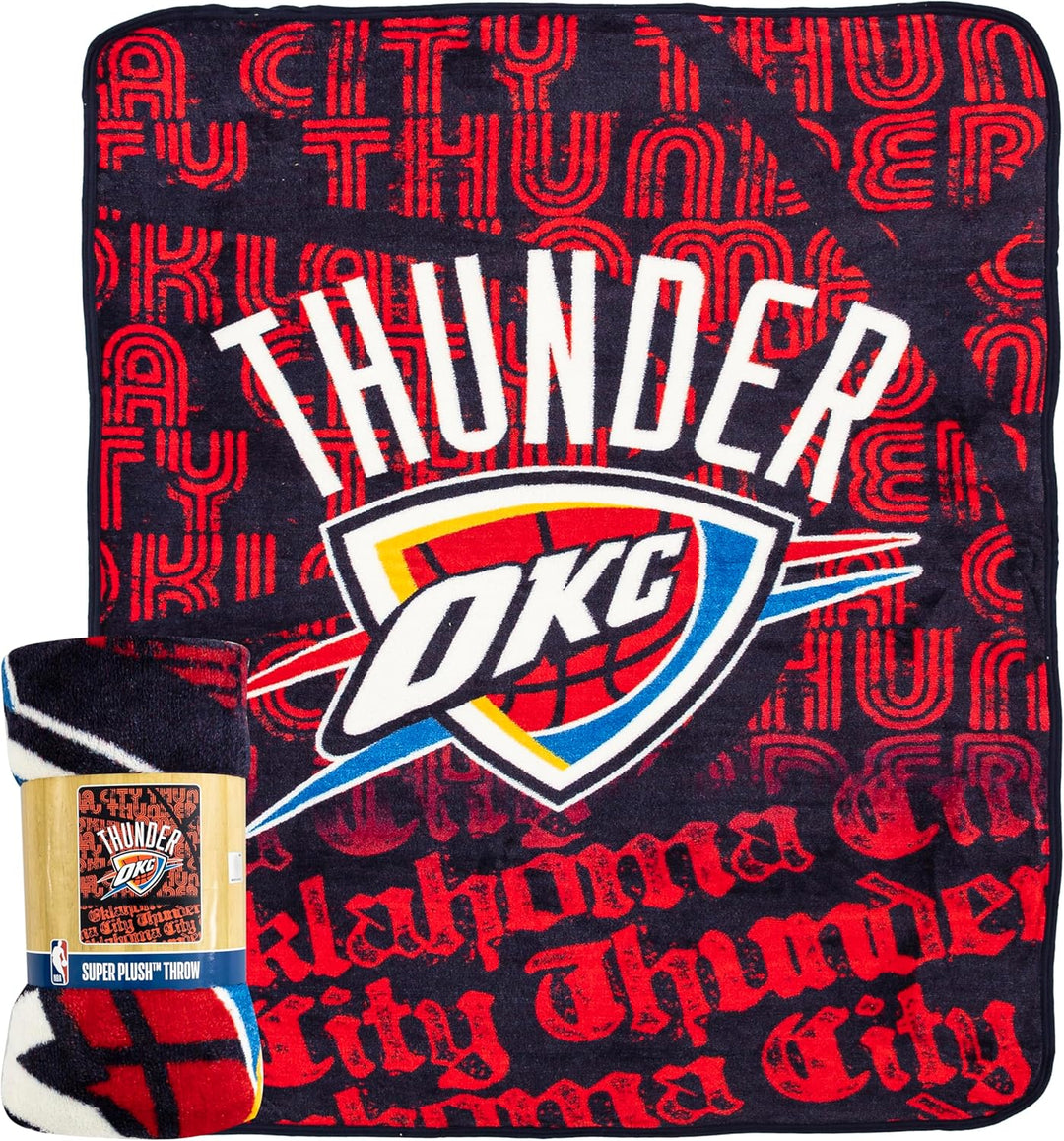 The Northwest Company Offiziell lizenzierte NBA Oklahoma City Thunder Redux Micro Raschel Überwurfde