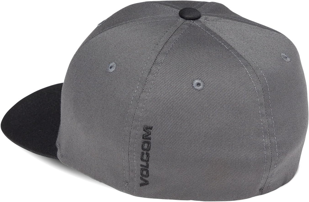 Volcom Herren Kappe Full Stone Hthr Xfit, Asphalt Schwarz - Neu