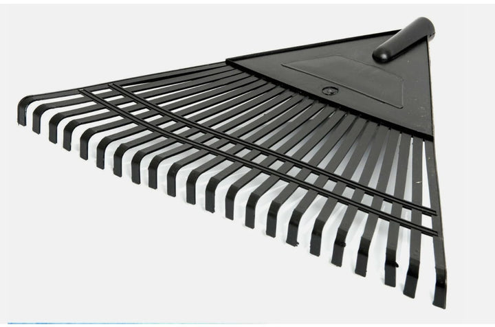 XXL Rechen 48 cm – Kunststoff Laubrechen 20 Zinken Gartenrechen für Stiel Ø 27mm, extra gross, ideal