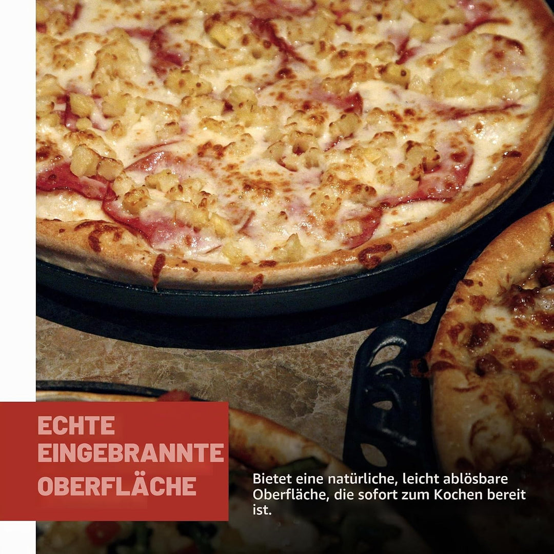 Camp Chef Pizzablech aus Gusseisen Schwarz