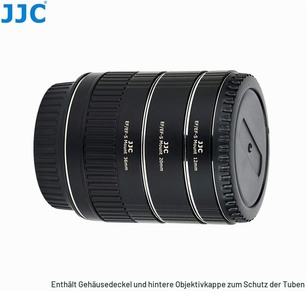 JJC Autofokus Makro Zwischenringe (AF) mit TTL-Belichtung für Makrofotographie 12mm 20mm und 36mm (P