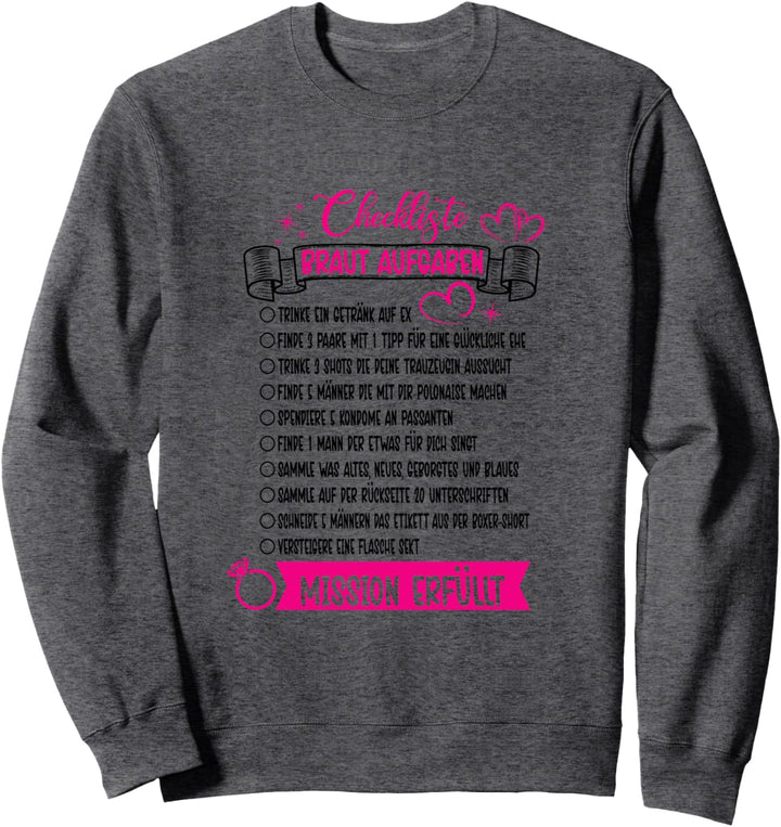 Checkliste Braut Aufgaben Ich heirate Groom Trauzeuge Ring Sweatshirt