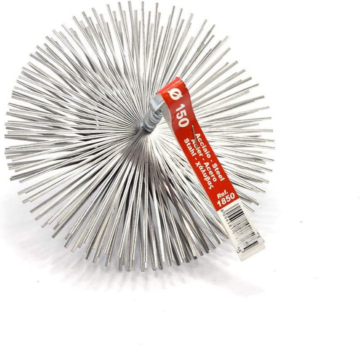 PYRO FEU 862595 Igel, Schornsteinfegerkopf, Stahl, 150 mm, metrisches Gewinde 12, Grau, 150 mm