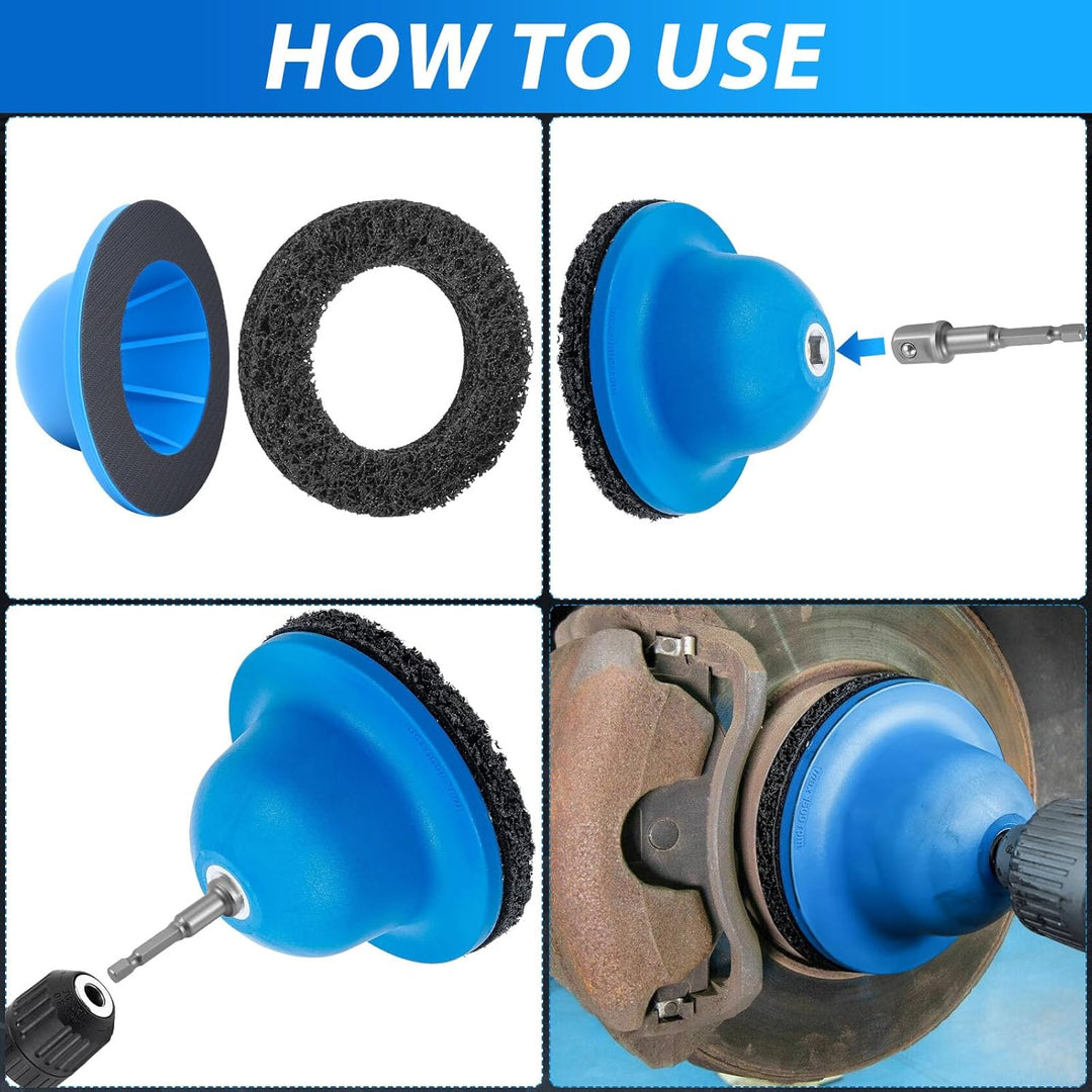 Ø 150 mm Radnabenschleifer, Innen Ø 90 mm Radnaben Bürste für Auto, Radnabenreiniger, Nabenschleifer
