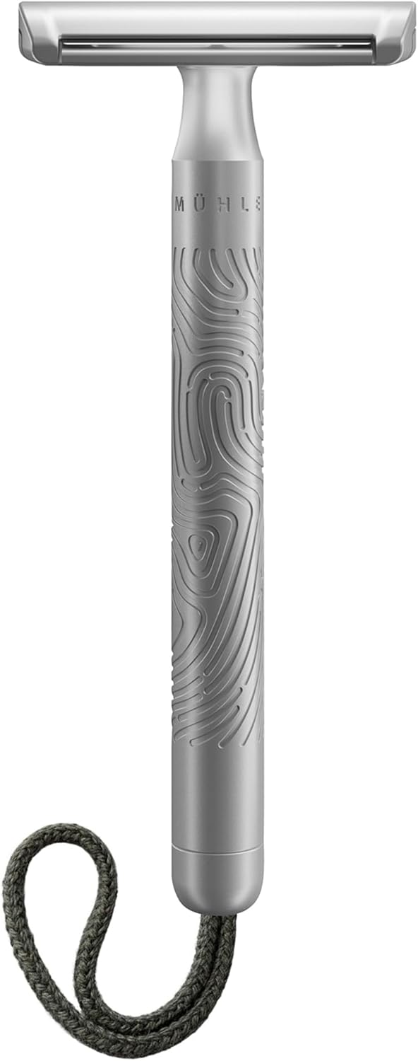 MÜHLE Companion Rasierhobel - Unisex Sicherheitsrasierer mit grauer Kordel - nachhaltige, umweltscho