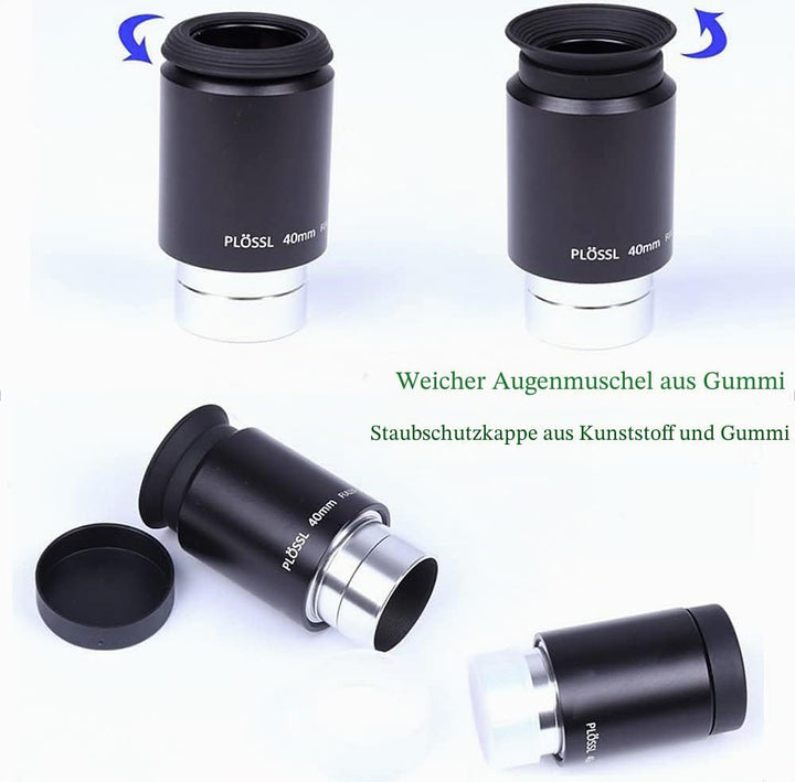 SOLOMARK 32 mm 1,25-Zoll-Plossl-Teleskop-Okular und Moon Skyglow-Filter-Kit – 4-Element-Plossl-Desig