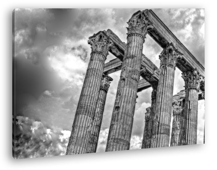deyoli Eindrucksvoller Tempel in Athen Format: 80x60 Effekt: Schwarz/Weiss als Leinwandbild, Motiv f