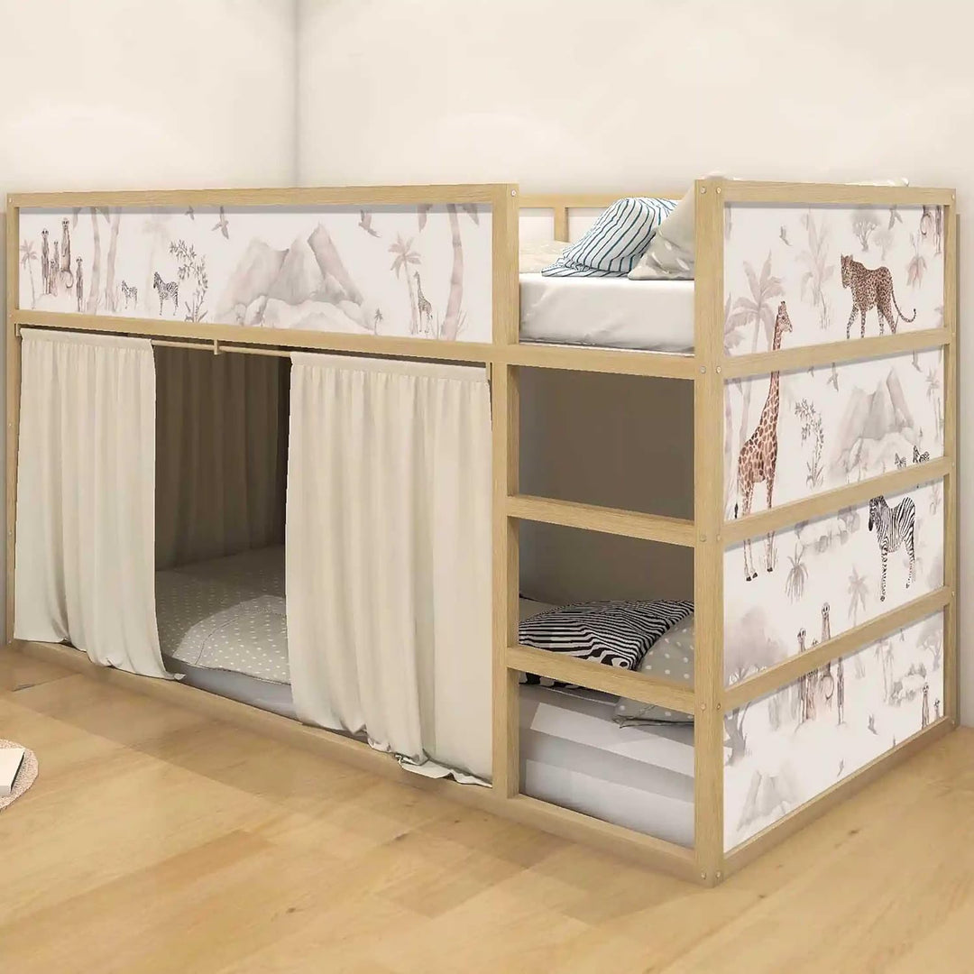 WANDKIND Aufkleber für IKEA KURA Kinderbett Hochbett Klebefolie Möbelfolie Sticker Kinderzimmer Safa