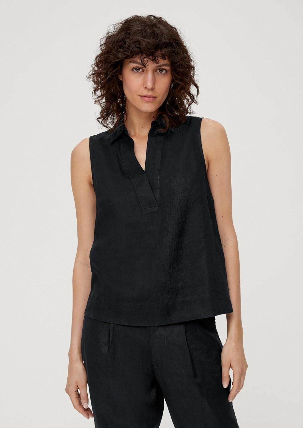 s.Oliver Damen 2131840 Bluse ärmellos 34 Schwarz 9999, 34 Schwarz 9999