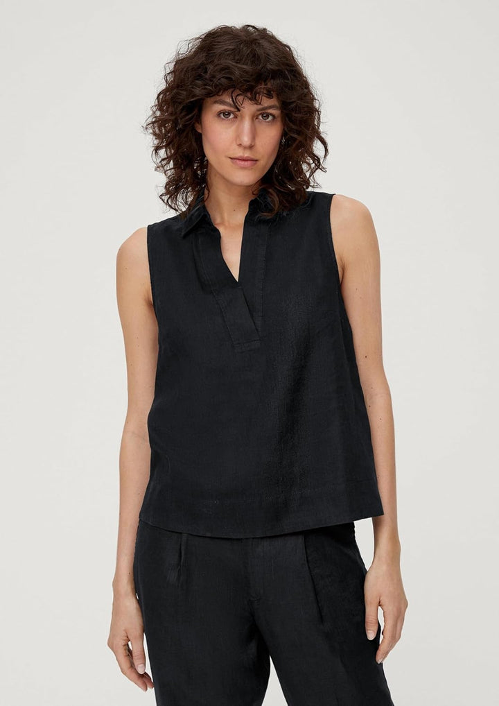 s.Oliver Damen 2131840 Bluse ärmellos 34 Schwarz 9999, 34 Schwarz 9999