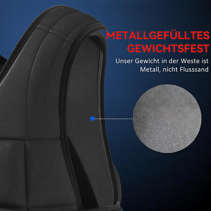 HOMCOM Gewichtsweste 20 KG verstellbare Trainingsweste mit herausnehmbaren Gewichten und Klettversch