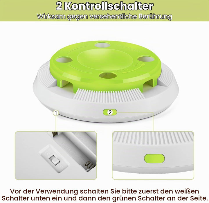 PETTOM Katzenspielzeug Elektrisch, Katzenspielzeug Selbstbeschäftigung Automatisch Batterieberieben,