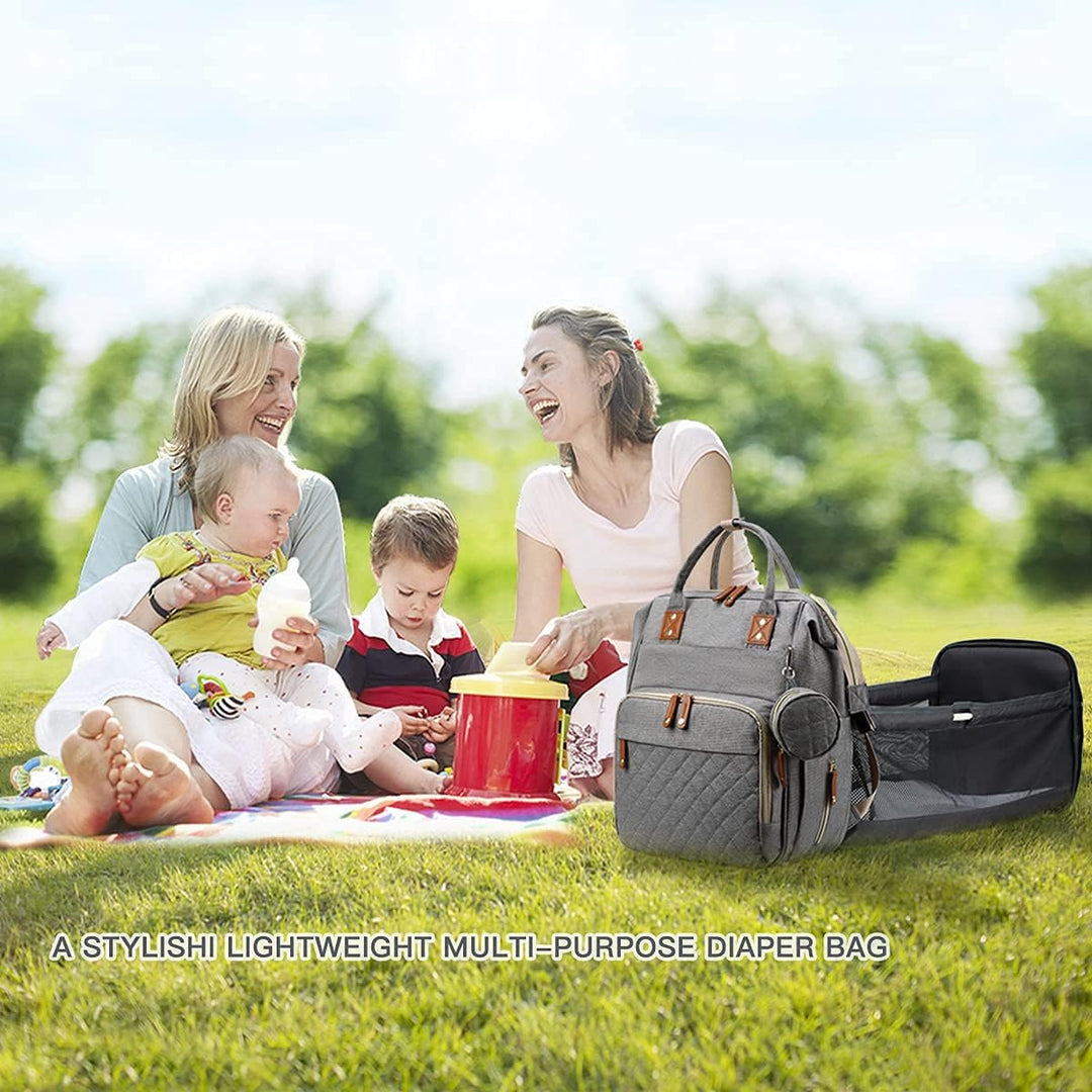 Fexkean Wickeltasche Rucksack Baby Wickelrucksäcke mit Grosser Kapazität Tragbare Reisewindeltasche