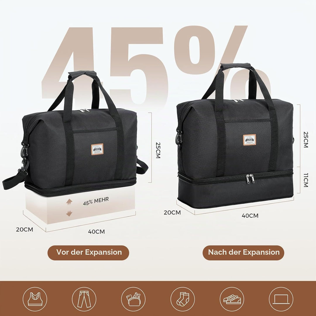 Ryanair Handgepäck 40x30x20 Reisetasche Damen Handgepäck Tasche 40x20x25, Sporttasche Klein Weekende