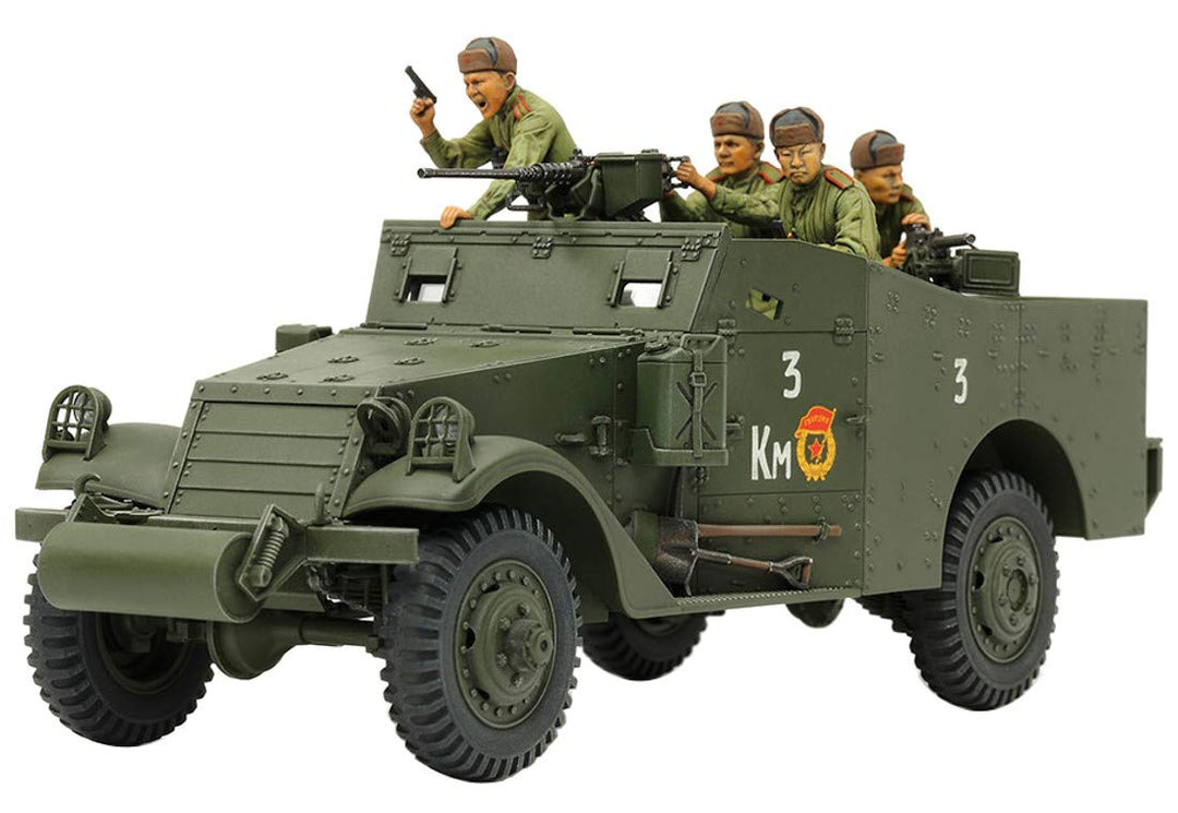 TAMIYA 35363 - 1:35 US M3A1 Scout car/Spähwagen, Modellbau, Plastik Bausatz, Hobby, Basteln, Kleben,