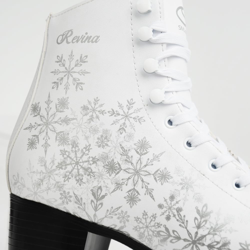 MADIVO SMJ Revina Damen Schlittschuhe Eiskunstlauf Eislaufschuhe Klassische Eislauf Weiss | Grössen: