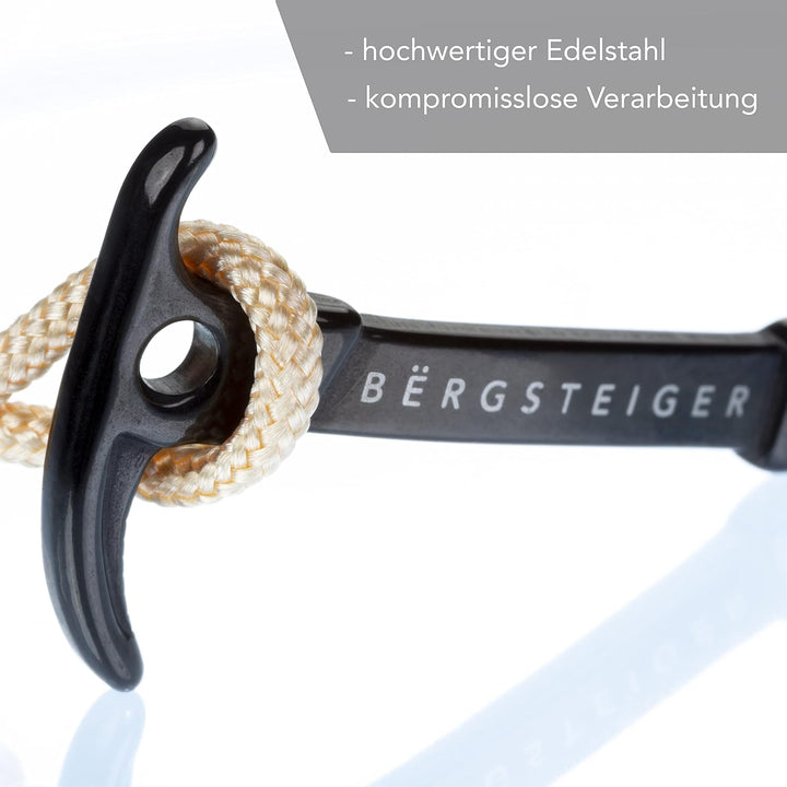 BËRGSTEIGER ICE AXE Armband für Herren & Damen mit Eispickel - hochwertiges Stoffarmband - Bracelet