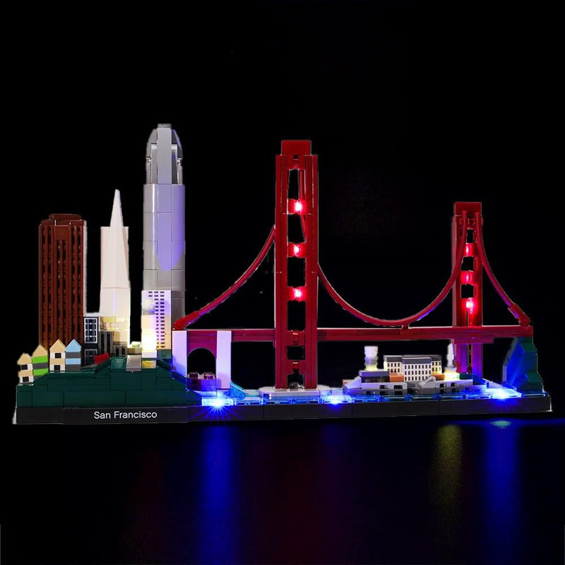 GEAMENT Verbesserte Version LED-Licht-Set für Architecture Skyline Collection San Francisco Golden G